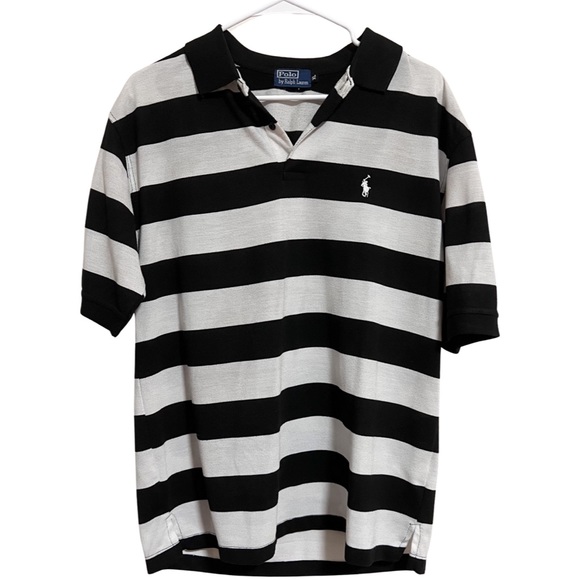 Polo Ralph Lauren Tops - Polo Black and Gray Striped T-Shirt